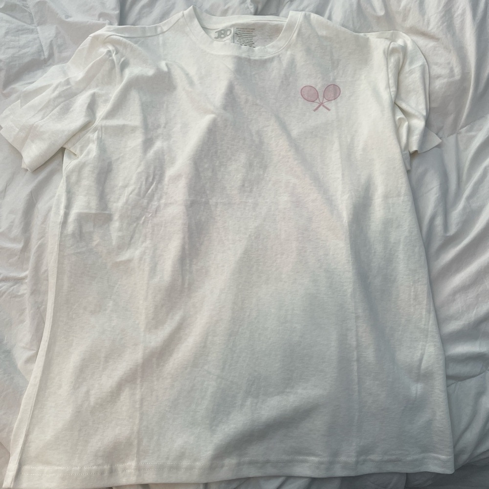 White Tennis Graphic T-Shirt